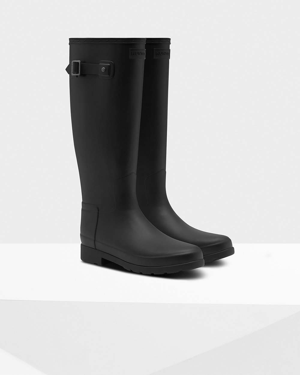 Botas de Lluvia Altas Hunter Mujer - Original Refined - Negros - JMEFQBX-10